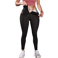 KUMAYES Sauna Leggings for Women Sweat Pants High Waist Compression Slimming Hot Thermo Workout Training Capris Body Shaper