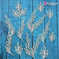 Expressions Craft PENNED Leaf Chipboard Cutouts & Embellishments for Greeting Cards, Layouts, Mixed Media, Scrapbooking, Cardmaking, Inviatation Cards & Other DIY Crafts