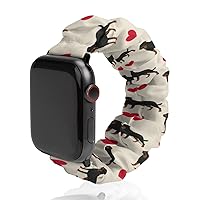 Dog Rottweiler Pattern Watch Band Compitable with Apple Watch Elastic Strap Sport Wristbands for Women Men