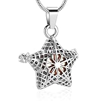 cremation jewelry Urn Pendant Necklace with Hollow Urn Cremation Jewelry for Ashes Star in My Heart Shape