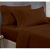 Pure Egyptian King Size Cotton Bed Sheets Set (King, 600 Thread Count) Bright Colors Bedding and Pillow Cases (4 Pc) – Egyptian Cotton Sheets King Size Bed- Sateen Sheets - 16” Deep Pocket King Sheets