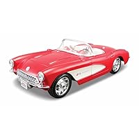 Maisto Assembly Line 1957 Chevrolet Corvette 1/24 Scale Diecast Model Car Kit Red