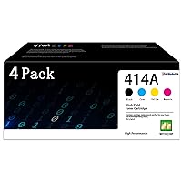 414A Toner Cartridge Replacement for HP 414A (Black/ Cyan/ Yellow/ Magenta, 4 Pack) to Use with HP Color Laserj Pro MFP M479fdw MFP M479fdn, Color Laserj Enterprise MFP M454dw M454dn M480f Series