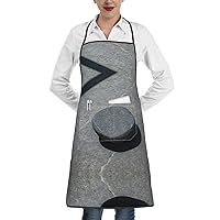 Green Nature Full Width Printing Apron - Soft Touch, Anti-Splashing, And Easy To Clean Adjustable Chef Apron