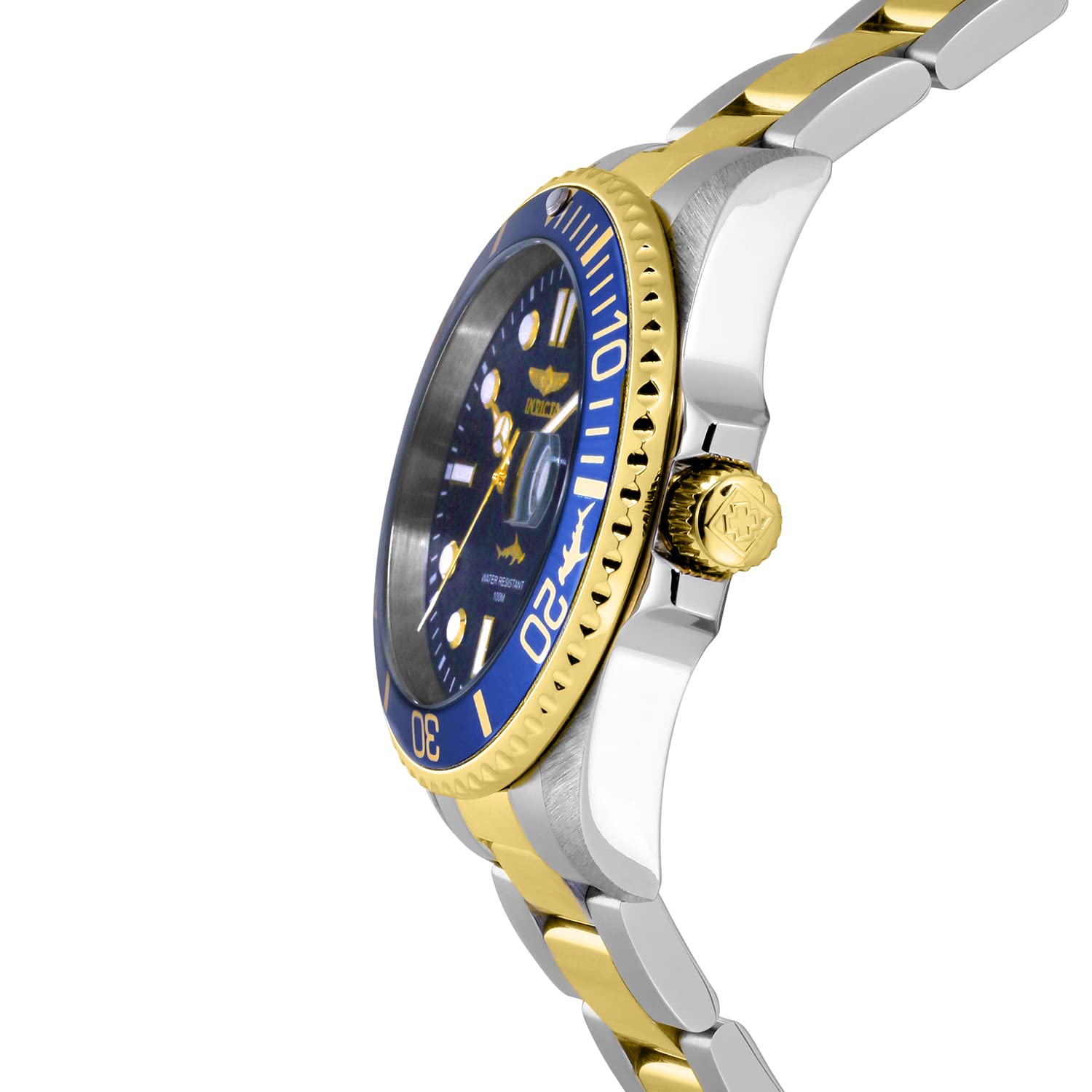 Invicta Women's Pro Diver Quartz Watch with Stainless Steel Strap, Gold, Two Tone, 20 (Model: 30481, 30485)