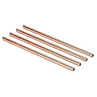 Authentic 100% Solid Copper Moscow Mule Straws - Set of 4 - Handmade in India