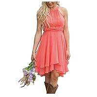 Plus Size Short Country Bridesmaid Dresses Western Wedding Guest Wears
