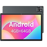 Android 13 Tablet 10inch Phablet, Large Storage 64GB Tablets Dual Stereo Speakers 512GB Expand, Octa-core Processor 4GB RAM 6000mAh Big Battery 10.1'' IPS Touchscreen Tableta Tab(Black)