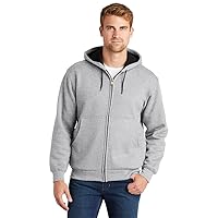 Heavyweight Full-Zip Hooded Sweatshirt with Thermal Lining M Athletic Heather