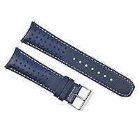 Ewatchparts 23MM LEATHER STRAP COMPATIBLE WITH CITIZEN WATCH BAND AT8020-03L H800-S081165 BLUE ANGELS WS