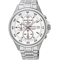 Seiko Men's SKS623P1 Watch, Quartz, White, Silver, Bracelet Type