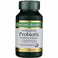 Nature's Bounty Probiotic Acidophilus Tablets, 120 ea (Pack of 3)