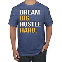 Wild Bobby Hard Work Hustle Distressed Gym Inspirational Men's T-Shirt
