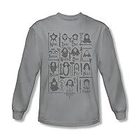 The Hobbit - Mens The Company Long Sleeve Shirt In Silver