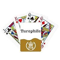 Stylish Word Turophile Art Deco Fashion Royal Flush Poker Playing Card Game