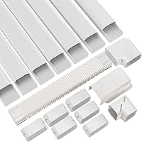 Forestchill 4in 25ft Decorative PVC Line Set Cover Kit for Ductless Mini Split Air Conditioner, Central AC and Heat Pump Systems, Condenser Unit