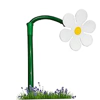 Dancing Daisy Sprinkler, Garden Crazy Daisy Sprinkler Stake, Lawn Watering Sprinkler Sprayer, Garden Irrigation Tool for Yard Watering Kids Playing (White)