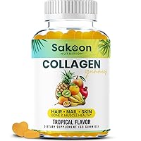 Halal Collagen Gummies for Women and Men - Anti Aging, Hair Growth, Skin Care & Strong Nails Protein Collagen Supplements - Non-GMO, Gluten Free - Made in USA
