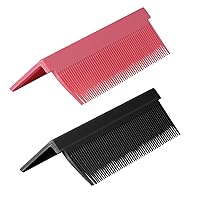 2PCS Hair Straightener Comb, Straightening Comb Attachment for Flat Iron Combs Accessories Fit Hair Straightening for Women Men Barber Salon