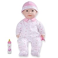 Asian 16-inch Medium Soft Body Baby Doll La Baby | Washable |Removable Pink Outfit w/Hat and Pacifier | for Children 12 Months +, Asian Pink