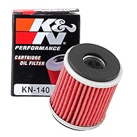 K&N Motorcycle Oil Filter: High Performance, Premium, Designed to be used with Synthetic or Conventional Oils: Fits Select Yamaha Motorcycles, KN-140