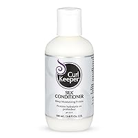 Curl Keeper Silk Conditioner for Curly Hair, 3.38 Fl Oz - Deep Moisturizing & Cleansing Daily Hair Conditioner with Silk Amino Acids for All Curl Types - Water Based Conditioner for Men & Women