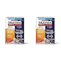 Mucinex Maximum Strength Sinus-Max (Day) Pressure, Pain & Cough & Nightshift (Night) Sinus Caplets, Fast Release, Powerful Multi-Symptom Relief, 20 caplets (12 Day time + 8 Night time) (Pack of 2)