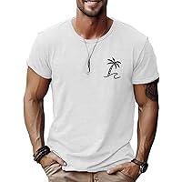 Graphic Tee for Men Short Sleeve Pullover Summer Lightweight Printed Workout Gym Shirt Casual Round Neck T-Shirt