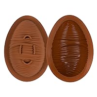 Easter Non-Sticky Silicone Mold Easter Chocolate Molds 3D Large Egg Shaped Chocolate Molds Non-Stick Egg Mold for DIY Easter Decorations Mousse Cake Dessert Baking