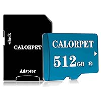 TF Card 512GB，Memory Card with Card Adapter，Read Speed Up to 80 MB/s,Write Speed Up to 40 MB/s，Memory Card for Smartphone/Camera/Tablet/PC/Surveillance/Drone/Videographers and More (Blue)