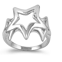 925 Sterling Silver Stars of Hope Ring (Sizes 4-15)