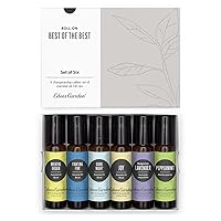 Edens Garden Best of The Best Roll-On Essential Oil 6 Set 100% Pure Therapeutic Grade Aromatherapy (Pre-Diluted & Ready to Use- Starter Kit), 10 ml Roll-On