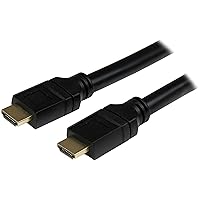 StarTech.com 50ft Plenum Rated HDMI Cable, 4K High Speed Long HDMI Cord w/ Ethernet, 4K30 UHD, 10.2 Gbps, HDCP 1.4, In Wall Plenum HDMI 1.4 Display Cable, HDMI to HDMI Computer to TV Cable (HDPMM50)