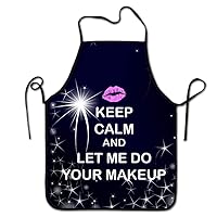 Apron for Women and Men, Makeup Keep Calm for Chef Kitchen Cooking Aprons BBQ Bib Apron Great Gift - Accept Customized Apron