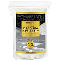 Aromasong Dead Sea Salts for Soaking - 2.43 Lbs Fine Grain Bath Salt Soak in Large Bulk resealable Pack, 100% Pure & Natural - Soak for Women & Men to Relax Tired Muscles and Treat Skin Issues