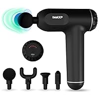 Bolt Cordless Battery Powered Deep Tissue Massage Gun with 4 Attachments, 6 Intensity Levels & Long Battery Life, Full Body Massager Machine for Pain Relief