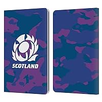 Head Case Designs Officially Licensed Scotland Rugby Camouflage Logo 2 Leather Book Wallet Case Cover Compatible with Kindle Paperwhite 1/2 / 3