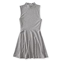 AEROPOSTALE Womens Mock Sleeveless Sweater Dress, Grey, Small