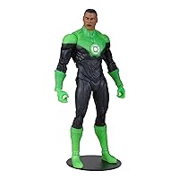 McFarlane Toys - DC Multiverse Green Lantern John Stewart Glow in The Dark Edition, 7in, Action Figure, Gold Label, Amazon Exclusive
