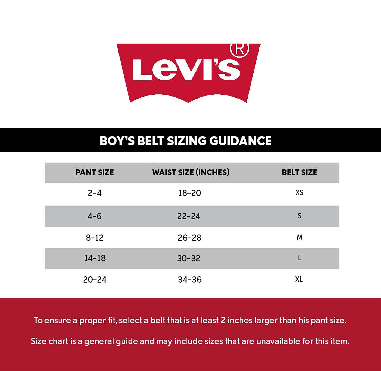 Levi's Boys' Casual Rounded Edge Buckle Belt