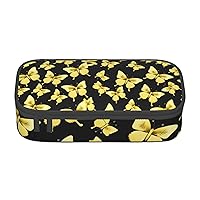 Beautiful Gold Butterflie Pencil Case Large Capacity Pencil Pouch Handheld Pen Bag Cute Pen Box With Zipper