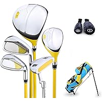 New Golf Sets Junior Complete Golf Club Set - Golf Set for Kids (Ages 3-12) for Right Hand - Includes Golf Stand Bag (Color : Yellow)