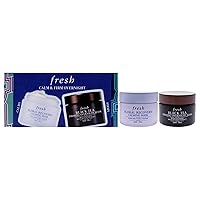 Calm Overnight Mask Kit for Women - 2 Pc 1oz Black Tea Peptide Firming Overnight Mask, 1oz Floral Recovery Redness Reducing Overnight Mask