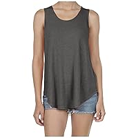 Women's Sleeveless Tank Tops,Casual Summer Tank Tops for Women Lounge Wear Plus Size Flowy Loose Workout Tee Shirts