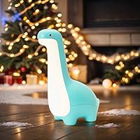 Dinosaur Night Light,Cute USB Rechargeable Bedside Night Dorm Room Decor Lamp Kawaii Portable LED Sleep Light with Timer Funny Bedroom for Toddler Baby Kids Gifts Teen Girls Boys（Blue）