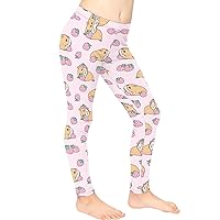 Girls Leggings Size 4-13 Years for Running Cycling Yoga Workout