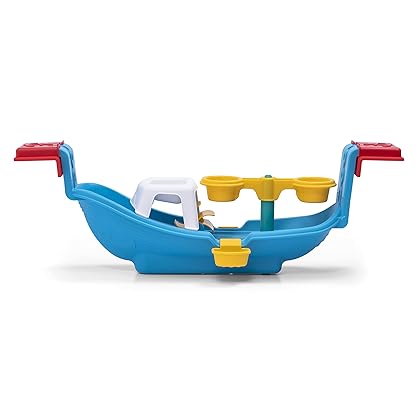 Step2 Nautical Rain Showers Bath Set | Bath Boat with Bath Toys, Blue