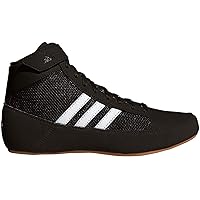 adidas Men's HVC Wrestling Shoe, Black/White, 13.5