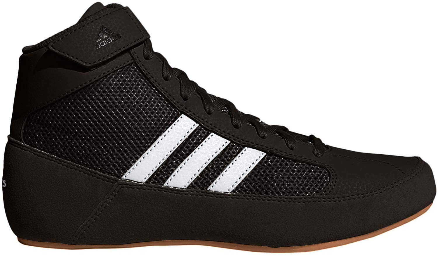 adidas Men's HVC Wrestling Shoe, Black/White, 13.5