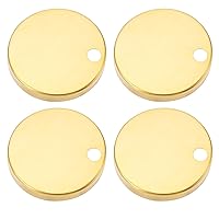 Pack of 4 Toilet Seat Hinge Cover 60mm Hinge Fixings Covers 304 Stainless Steel Toilet Pan Top Fixing Decorative Covers Set, Gold